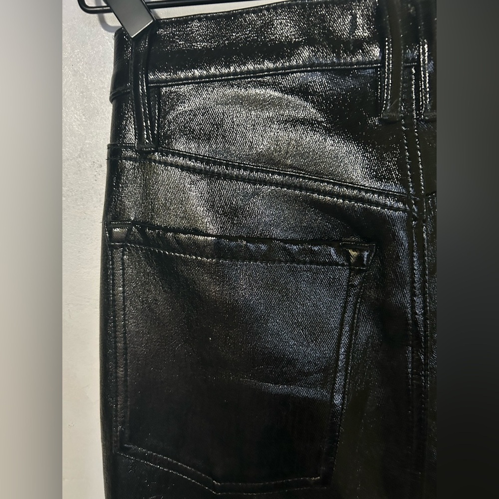We the Free Phoenix Coated Skinny Jeans in Liquid Black SZ 25 - Picture 10 of 11